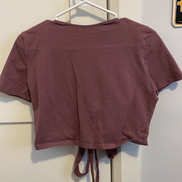 Gorgeous dust rose wrap top - Picture 2 of 3